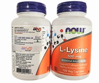 Now L-Lysine 500 mg  - 100 Veg Capsules