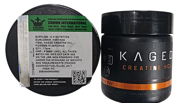KAGED Creatine HCl - 76.42g 75 serving, Lemon Lime