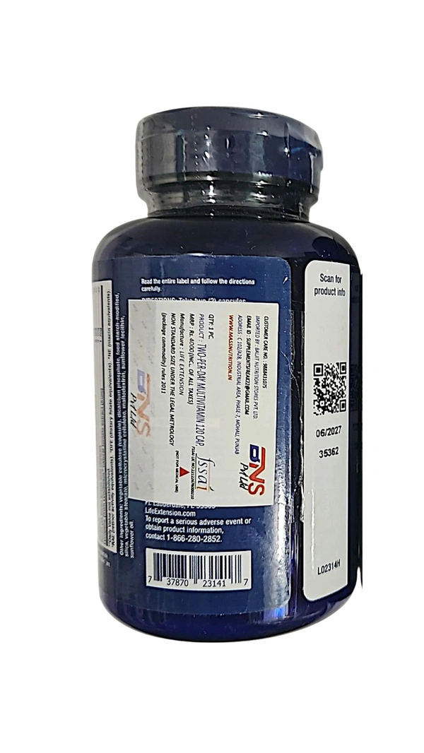 Life Extension
Two-Per-Day Multivitamin,  - 120 Capsules