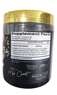 INSANE LABZ PSYCHOTIC GOLD PRE WORKOUT 35 SERVINGS - 200g