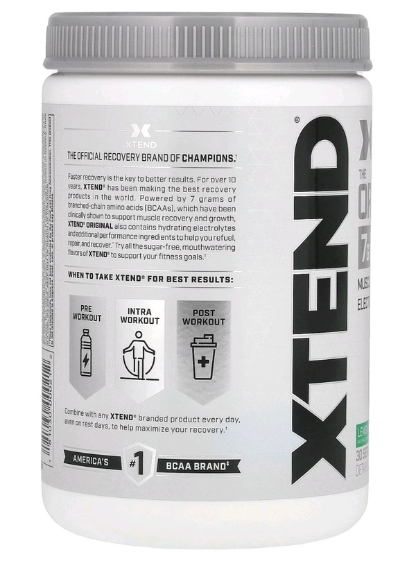 Scivation XTEND Original BCAA Powder 30 Servings   - (405 g), LEMON LIME SQUEEZE