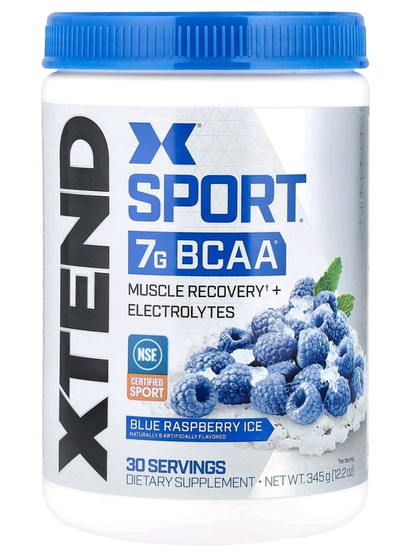 Scivation XTEND Original BCAA Powder 30 Servings - 12.2 oz (345 g), Blue Raspberry Ice