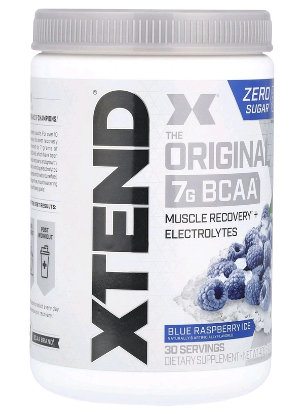 Scivation XTEND Original BCAA Powder 30 Servings - 14.3 oz (405 g), Blue Raspberry Ice