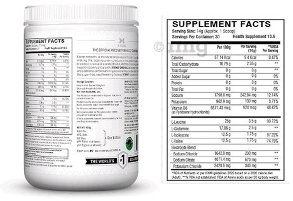 Scivation XTEND Original BCAA Powder 30 Servings   - 420g, Blue Raspberry Ice
