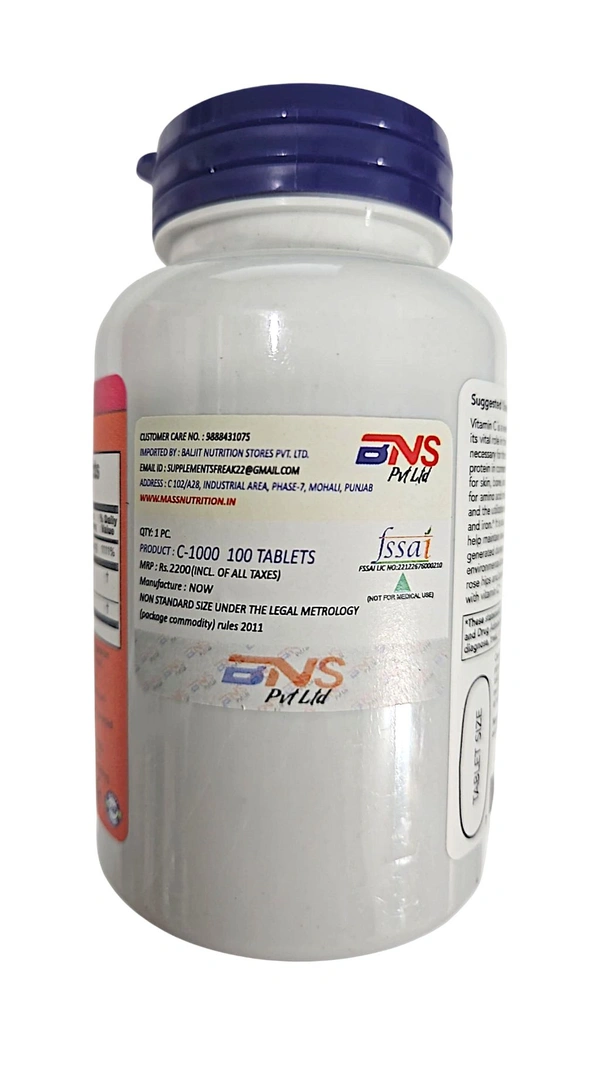 Now Vitamin C-1000 Antioxidant Protection With Rose Hips & Bioflavonoids - 100 Tablets
