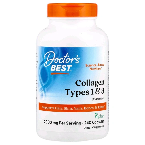 Doctor's Best, Collagen Types 1 & 3 & Vitamin C,  - 240 Capsules