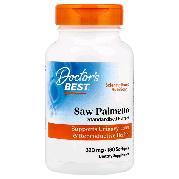 Doctor's Best,Saw Palmetto, Standardized Extract, 320 mg,  - 180 Softgels