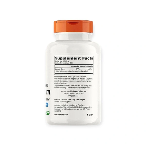 Doctor's Best, High Absorption Magnesium, - 240 Tablets