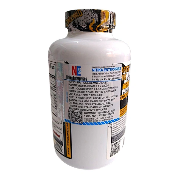 Condemned Labz DNA Dispatch Nitrix Oxide Complex                                                         - 180 Capsules