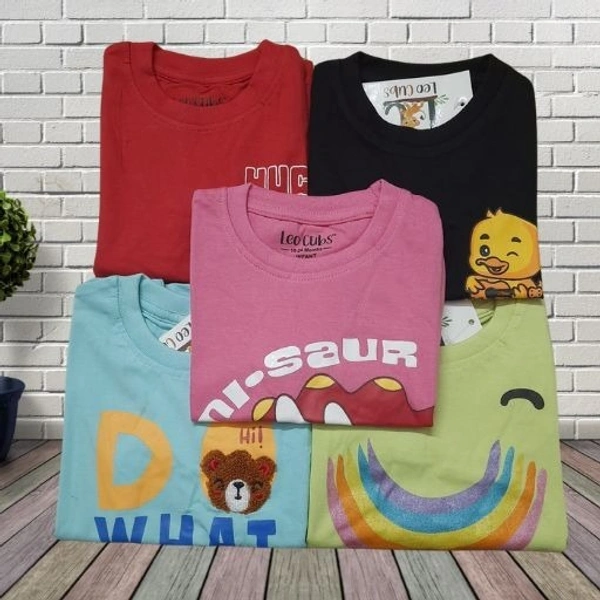 NameBox - Leo cubs Cute Rnd Neck Tees - 6-9 months