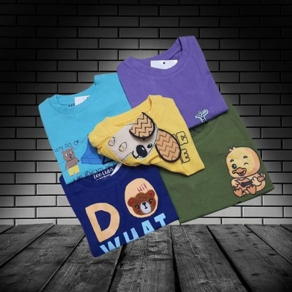 NameBox - Leo cubs wow Rnd Neck Tees - 6-9 months - 6-9 months
