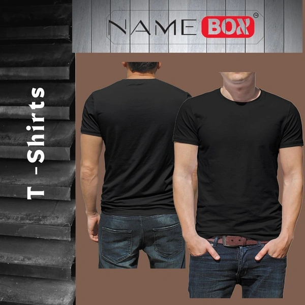 NameBox Men’s Round Neck Tees - Soft and Breathable Cotton - Combo 3 - Large, Multicolor