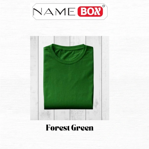 NameBox Men’s Pure Cotton Round Neck T-Shirts - Everyday Wear - Medium, Thatch Green