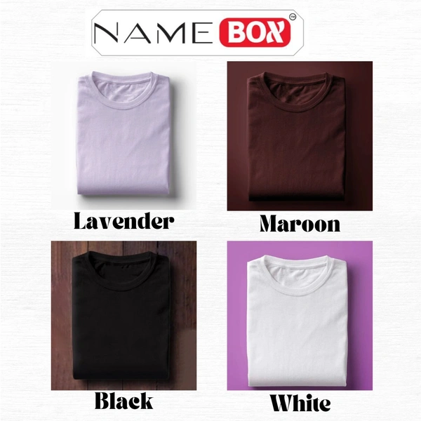NameBox Comfortable Men’s Round Neck Tees - 100% Cotton - Combo 4 - XL
