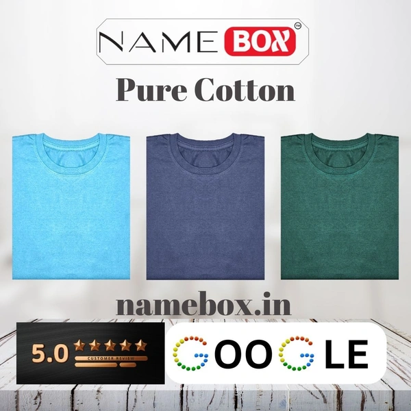 NameBox Pure Cotton T shirts - Pack of 3 (Multicolor) - Small