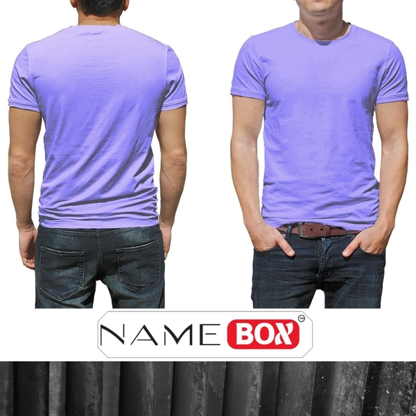 NameBox Men’s Round Neck T-Shirts - Soft and Durable Cotton - Small, Chetwode Blue