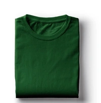 NameBox Men’s Casual Round Neck T-Shirts - Pure Cotton Fabric - Large, Fern Green