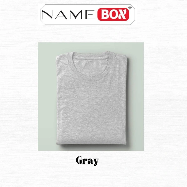 NameBox Classic Men’s Round Neck T-Shirts - Pure Cotton Comfort - Small, Dove Gray