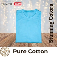 NameBox Pure premium cotton T shirts - 100% soft, breathable fabric - Large, Malibu