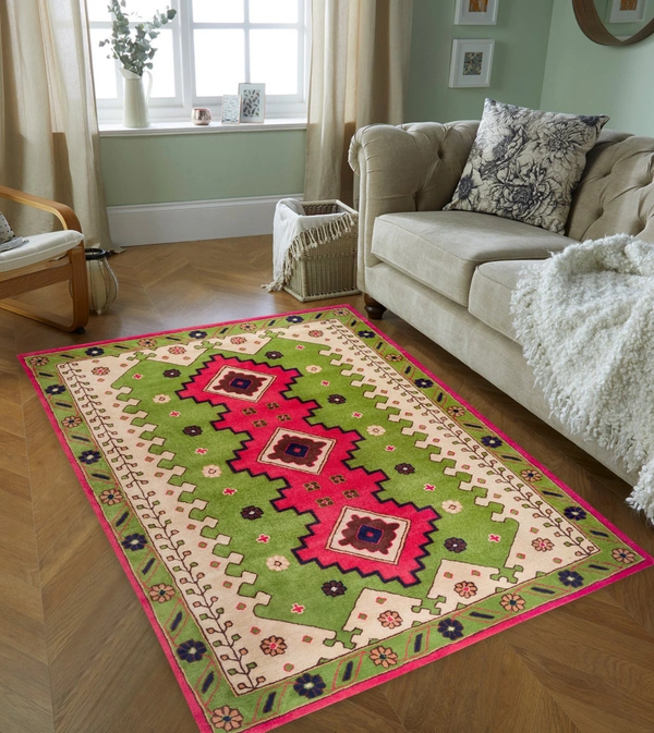 Magic carpets Magic Carpets: Exquisite Floral Design Wool Carpets for Elegant Home Décor - 8 x 10 Feet