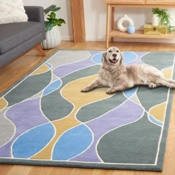 Rug Cool and versatila 3x7, 5x7, 6x8 Feet Rugs – Enhance Your Beautiful Homes with our elegant rugs made of pure wool with vibrant colors. - 3x7 feet, Wistful