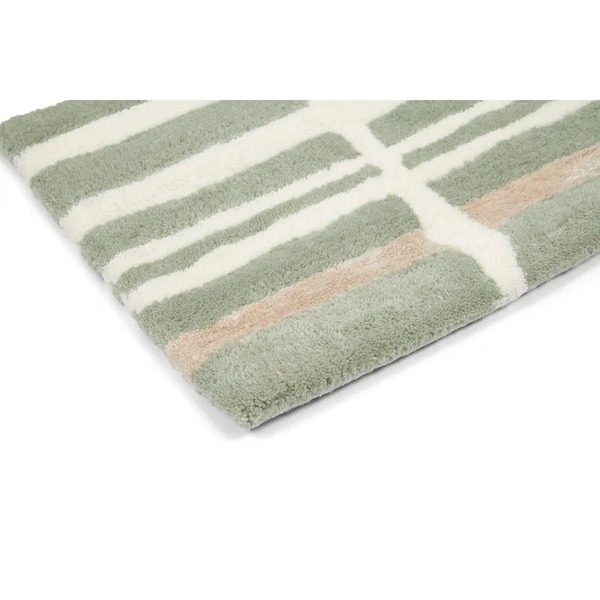 Rug Cool and versatila 3x7, 5x7, 6x8 Feet Rugs – Enhance Your Beautiful Homes with our elegant rugs made of pure wool with vibrant colors. - 3x7 feet, Tea Green