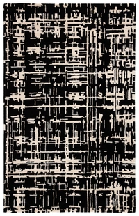 Rugs Shop 3x7, 5x7, 6x8 Feet Motif Rugs – Enhance Your Beautiful Homes with our elegant rugs made of pure wool with anti skid features. - 5x7 Feet, Black