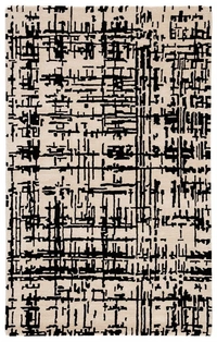 Rugs Shop 3x7, 5x7, 6x8 Feet Motif Rugs – Enhance Your Beautiful Homes with our elegant rugs made of pure wool with anti skid features. - 5x7 Feet, Black