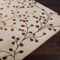 Rugs Shop 3x7, 5x7, 6x8 Feet Motif Rugs – Enhance Your Beautiful Homes with our elegant rugs made of pure wool with anti skid features. - 3x7 feet, Cream Can