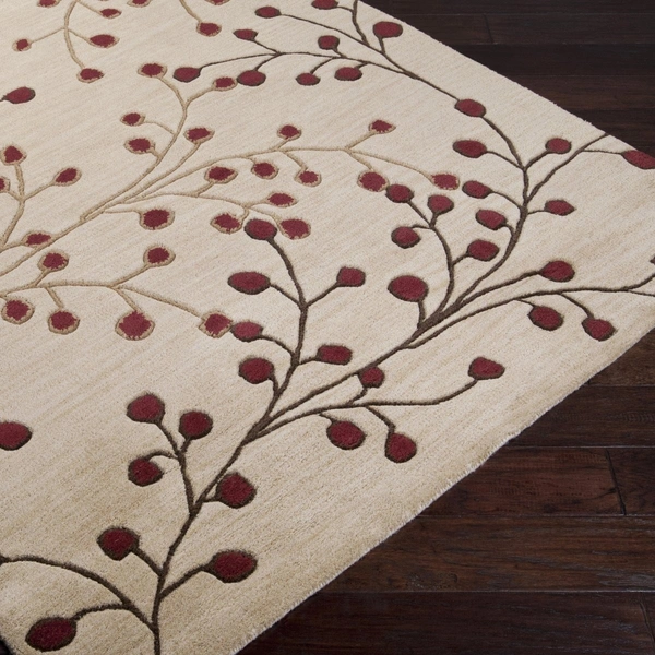 Rugs Shop 3x7, 5x7, 6x8 Feet Motif Rugs – Enhance Your Beautiful Homes with our elegant rugs made of pure wool with anti skid features. - 3x7 feet, Cream Can