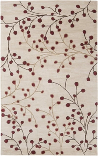 Rugs Shop 3x7, 5x7, 6x8 Feet Motif Rugs – Enhance Your Beautiful Homes with our elegant rugs made of pure wool with anti skid features. - 3x7 feet, Cream Can