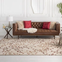 Rugs Shop 3x7, 5x7, 6x8 Feet Motif Rugs – Enhance Your Beautiful Homes with our elegant rugs made of pure wool with anti skid features. - 3x7 feet, Cream Can