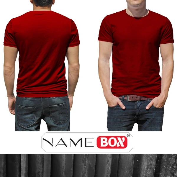 NameBox Men’s Round Neck T-Shirts - Soft Cotton for Casual Wear - Small, Japanese Maple