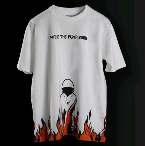 Iconix Oversized Printed Tshirt  - White, L