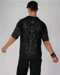 Iconix Oversized Printed Tshirt  - Black, XXL