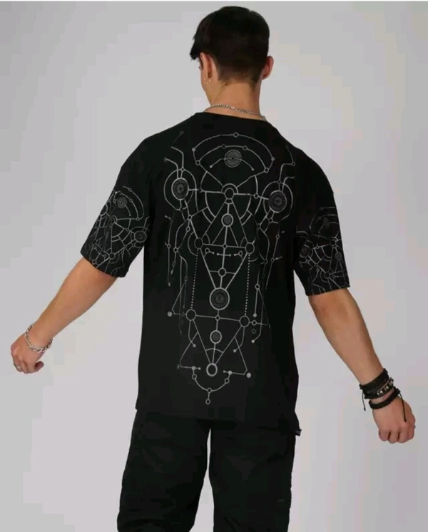 Iconix Oversized Printed Tshirt  - Black, XXL