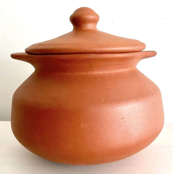 Mitti Ki Handi For Non Veg Handmade - Brown, Medium