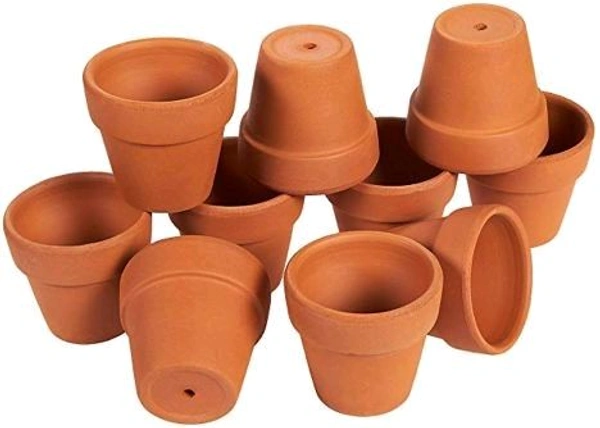 Flower pot Of Clay/mittti - Brown, Small