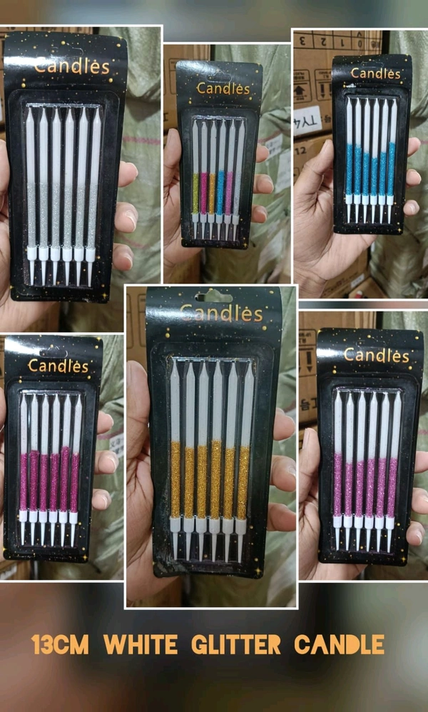 Fancy Glitter Candles 