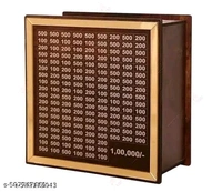 Wooden Money/Piggy Bank,with Carved Design for Kids/Children, Savings Challenge Box, Cashbox,Cash Vault Wooden Savings