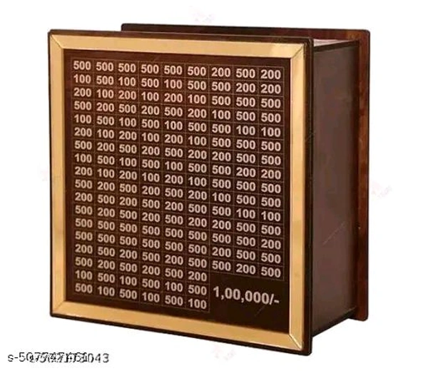 Wooden Money/Piggy Bank,with Carved Design for Kids/Children, Savings Challenge Box, Cashbox,Cash Vault Wooden Savings