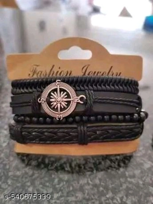 Black Leather Compass Bracelet Set • 4 Pcs
Name: Black Leather Compass Bracelet Set • 4 Pcs - Free Size