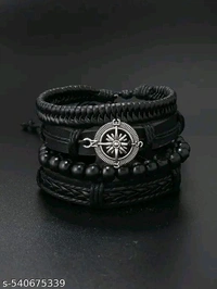 Black Leather Compass Bracelet Set • 4 Pcs
Name: Black Leather Compass Bracelet Set • 4 Pcs - Free Size