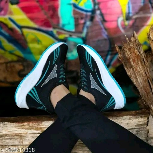 Relaxed Graceful Men Sports Shoes* - Black, IND-9