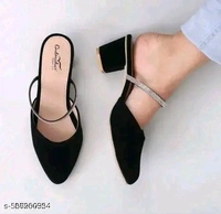 Chain heel velvet  - IND-4