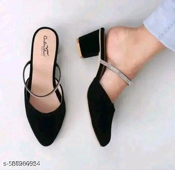 Chain heel velvet  - IND-4