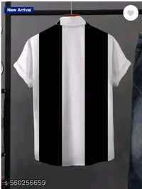 New and Classic white and black color lycra shirt for men - L