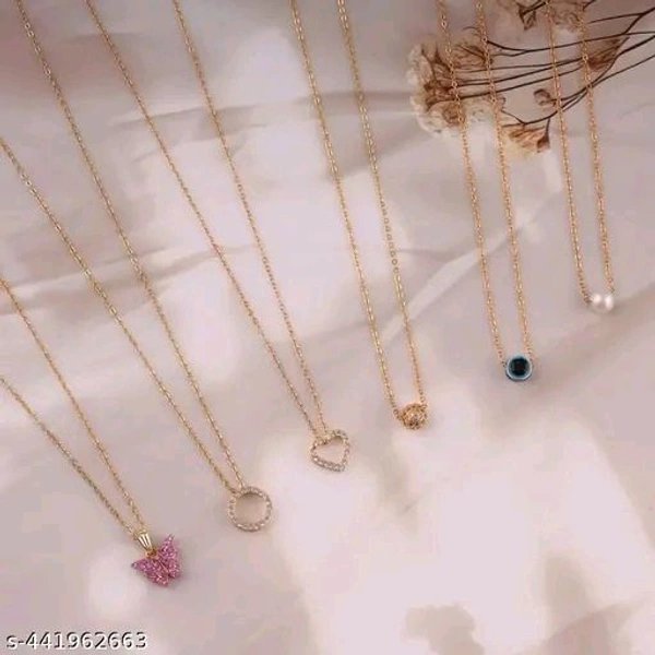 Combo of 6 Allure Charming Women Necklaces & Chains - Free Size