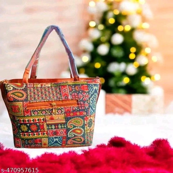 Trendy Multicolor Printed Handbag for Women - Designer Shoulder Bag with Tassel, Lightweight & Durable Ladies Purse for Casual, Office & Party Wear