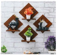 Brown Wall Hanging Four Set (Brown)
